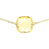 Bracelet chaine or jaune avec citrine coussin - BeJewels - vue V2
