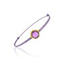 Bracelet cordon violet avec améthyste ronde - BeJewels - vue V1
