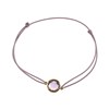 Bracelet cordon violet avec améthyste ronde - BeJewels - vue V2