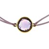 Bracelet cordon violet avec améthyste ronde - BeJewels - vue V3