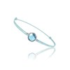 Bracelet cordon bleu avec topaze bleue - Be Jewels - vue V1