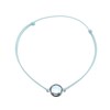 Bracelet cordon bleu avec topaze bleue - Be Jewels - vue V2