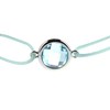 Bracelet cordon bleu avec topaze bleue - Be Jewels - vue V3
