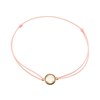 Bracelet cordon rose montés avec un quartz rose - Be Jewels - vue V2