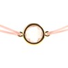 Bracelet cordon rose montés avec un quartz rose - Be Jewels - vue V3
