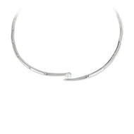 Collier pavé d'oxydes de zirconium en Argent 925/00