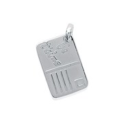 Pendentif carte postale Argent 925/00 rhodié