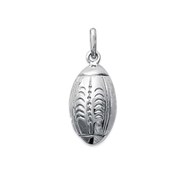Pendentif Ballon de rugby vintage Argent 925/00 rhodié