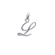Pendentif lettre manuscrite L Argent 925/00 rhodié