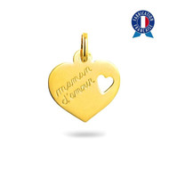 Pendentif Coeur Maman d'Amour en Or jaune 375/00