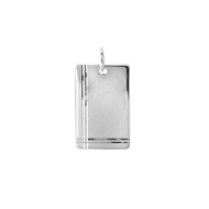 Pendentif plaque rectangulaire avec détail en Argent 925/00