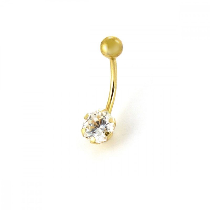 Piercing Nombril Or Jaune 375 00 Et Zircon Femme Piercings Maty