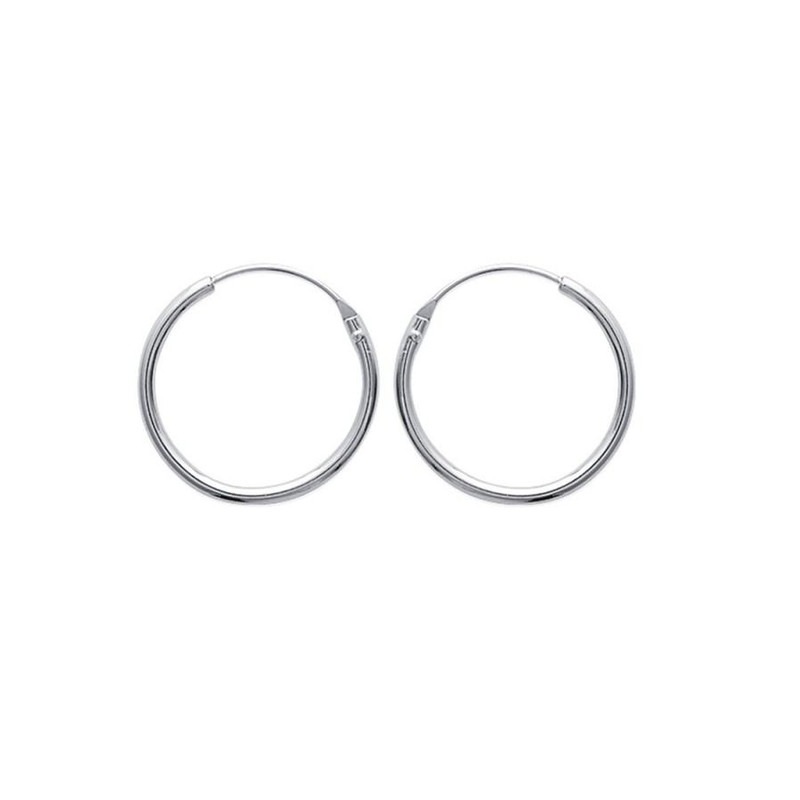 20 mm Ovale 3 mm Boucles d/'oreilles créoles en argent sterling