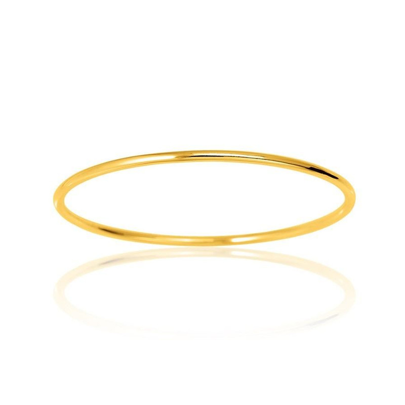 Jonc Massif Fil Rond Enfant En Or Jaune 375 00 Enfant Bracelet Rigide Maty