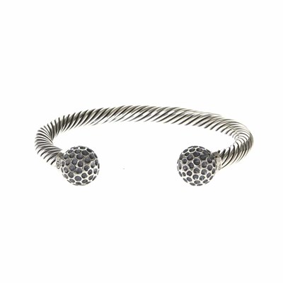 Bracelet jonc argent balle de golf - vue V3