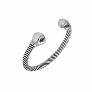 Bracelet jonc argent gants de boxe