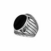 Bague Homme Argent Onyx Indiana - vue V3