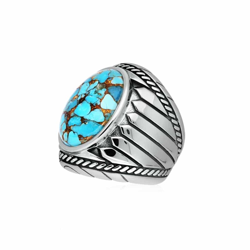Bague Turquoise Indiana Argent - vue 3