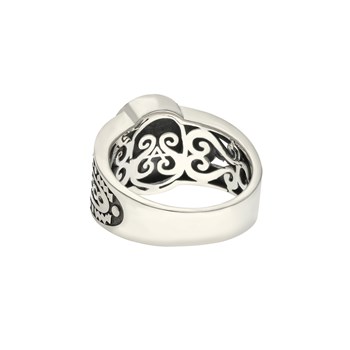 Bague Homme Ethnique Turquoise Argent