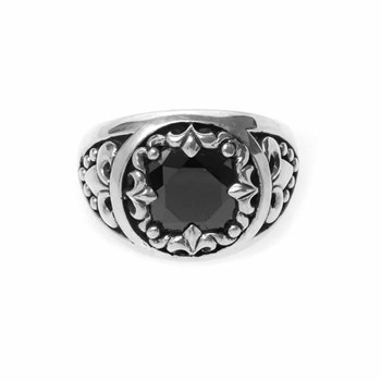 Zilveren Ring Heilige Unie Zwarte Onyx Steen