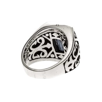 Chevalière Man Zilver Rookkwarts L'esprit Du Roi