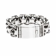 Gourmette Homme Bracelet Argent Rock Grand Modèle