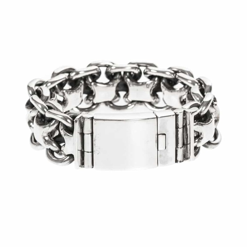 Gourmette Homme Bracelet Argent Rock Grand Modèle