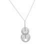 Collier Femme Spirale Vertige Argent Rhodié Diamanté - vue V1