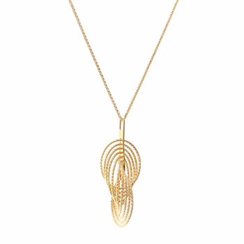 Collier Argent Doré Diamanté Spirale Vertigo