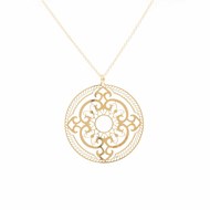 Collier argent rosace doré