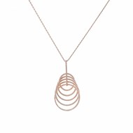 Collier cercles liés rose