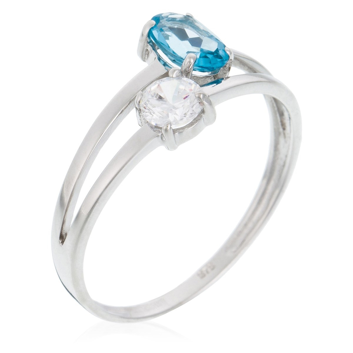 bague or blanc topaze bleu maty bague or blanc topaze bleu maty