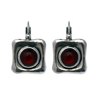 Boucle d'oreille en métal argenté collection KARON