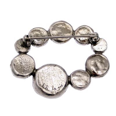 Broche en métal argenté BOHEME - vue V2