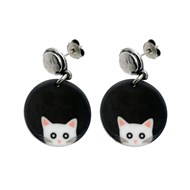 Boucles d'oreilles MISTIGRI noir