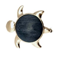 Broche métal argenté tortue pierre couleur collection TURTLE