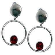 Boucles d'oreilles type clip pendante strass collection MADONNE