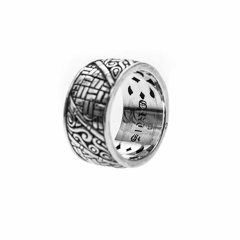 Bague Bambou Argent Homme