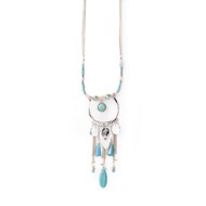 Collier bohème et ethnique turquoise - Amarkande