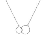 Collier en chaine pour femme 2 CERCLES - Lorenzo R