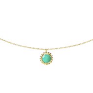 Collier soleil et pierre