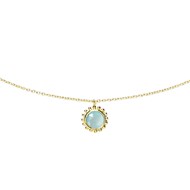 Collier soleil et pierre