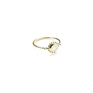 Bague en Vermeil Petit Soleil et Pierre