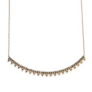 Collier plaqué or torque soleil 3 perles