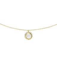 Collier soleil et pierre
