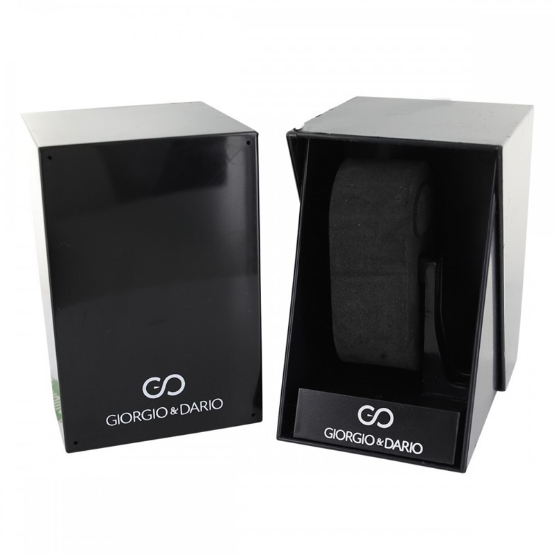 Coffret montre Homme GIORGIO bracelet Cuir Gris - vue 3