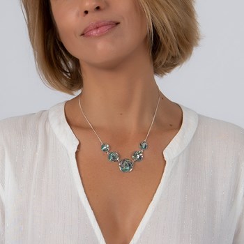 Unieke Abalone Parelmoer Bloem en Spiraal Ketting op 925 Sterling Zilver | Aden Boutique