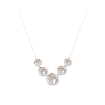 Witte Parelmoer Spiraal Ketting Zilver 925 | Aden Natural Collection