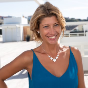 Witte Parelmoer Spiraal Ketting Zilver 925 | Aden Natural Collection