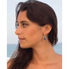 Boucles d'Oreilles Lyra Labradorite et Argent 925 | ADEN Design Goutte | Bijou Chatoyant - vue V2